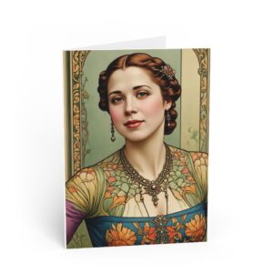 Vintage Elegant Lady - Blank Stationery Cards for Any Occasion